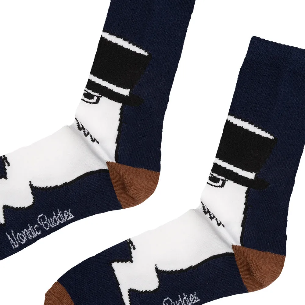Moomintroll Moominpappa chaussettes bleu marine 40-45