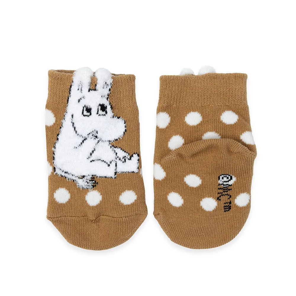 Moomintroll Fluffy chaussettes enfant marron peluche