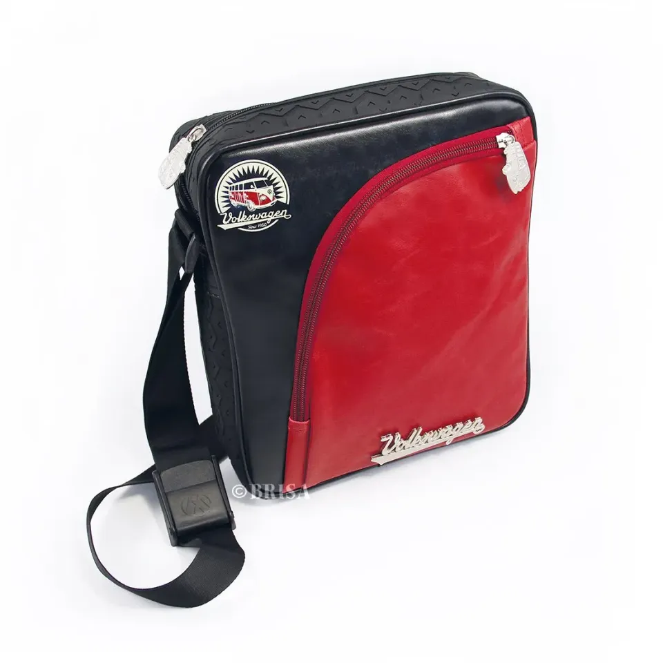 Brisa VW Combi sac bandoulière rouge noir 26 cm