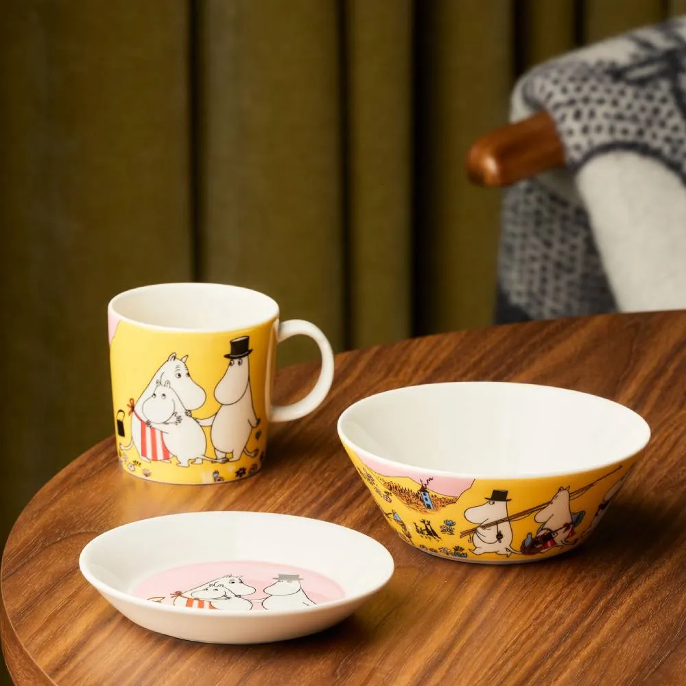 Moomintroll Family Time mug jaune 0,3 L vitroporcelaine