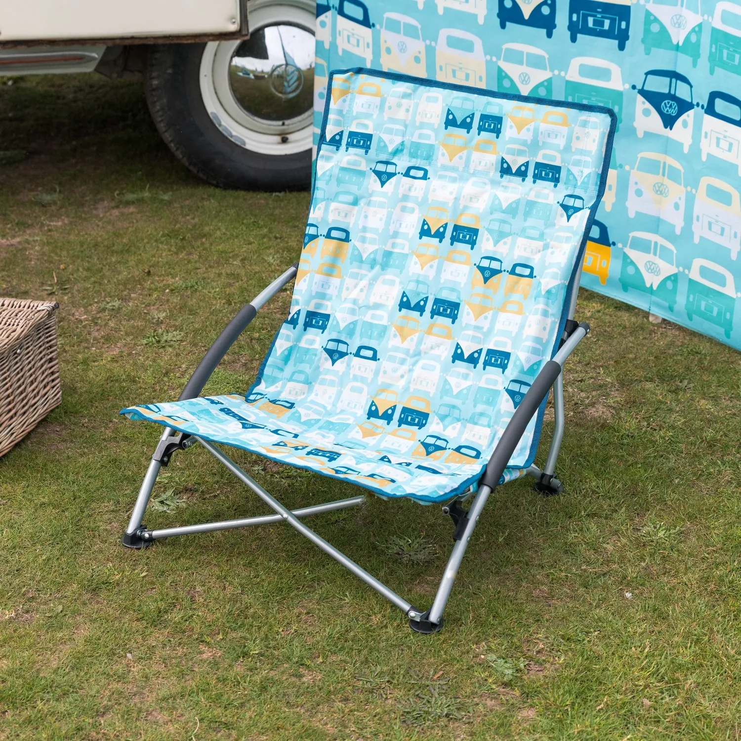 Brisa T1 Combi chaise basse pliante camping bleu 70 cm