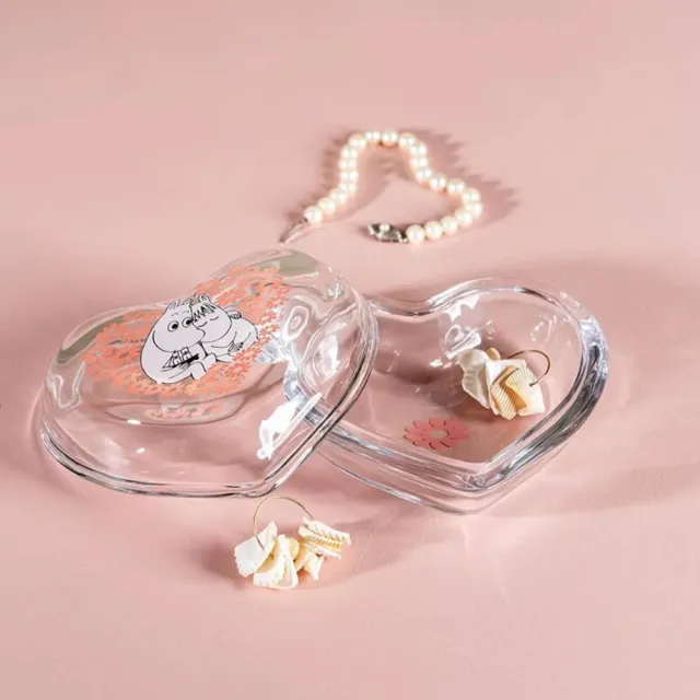 Moomintroll Moomin Together bocal en verre cœur 11,5 cm