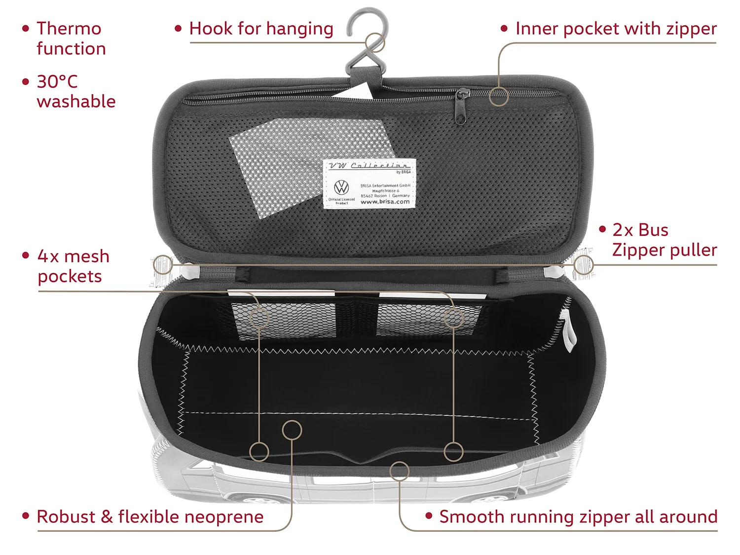 Brisa VW Collection T3 Classic Bus trousse néoprène