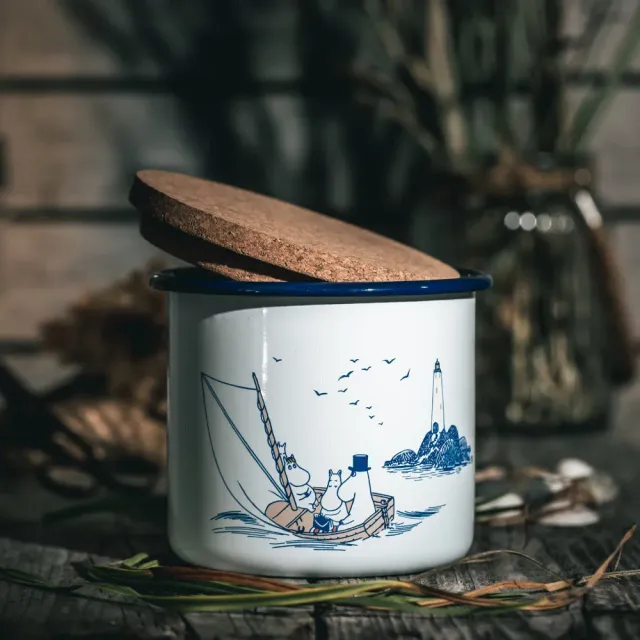 Moomintroll Sailors pot émaillé 1,3 l avec couvercle