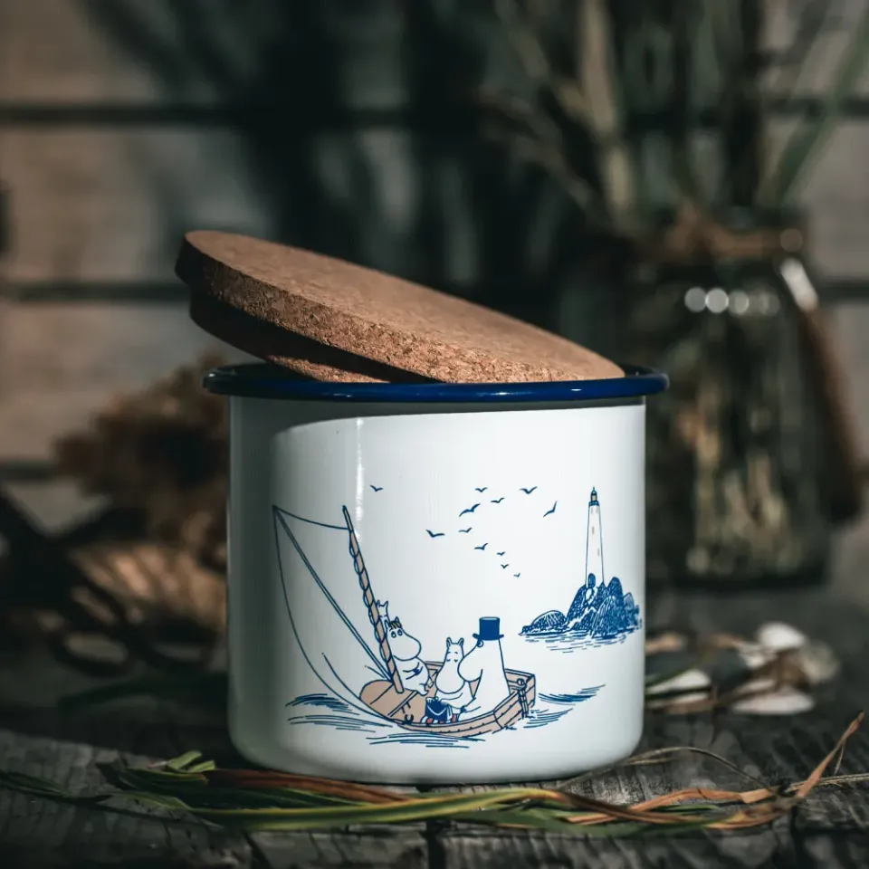 Moomintroll Sailors pot émaillé 1,3 l avec couvercle