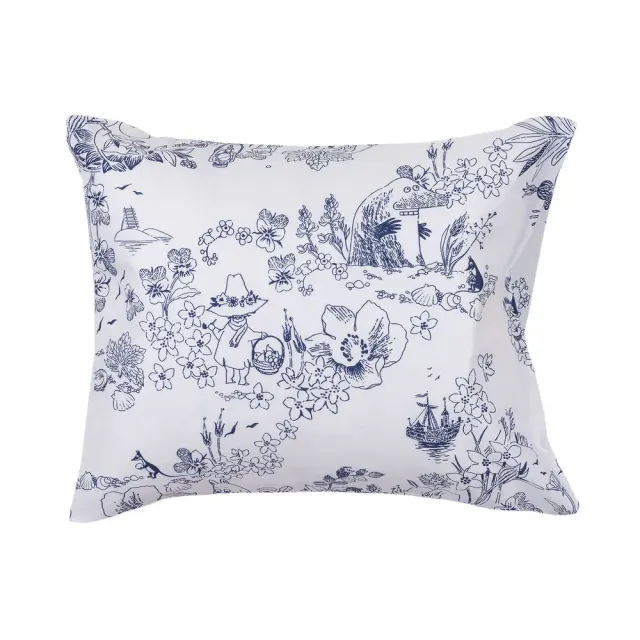 Moomintroll Haru taie d’oreiller coton bio bleu