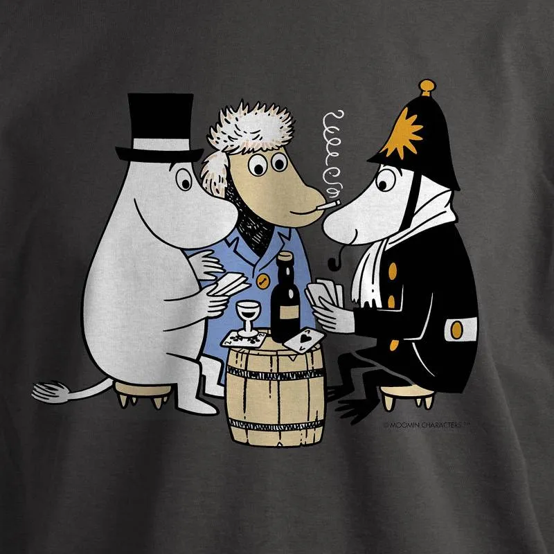 Moomintroll Card Game t-shirt Moominpappa gris coton