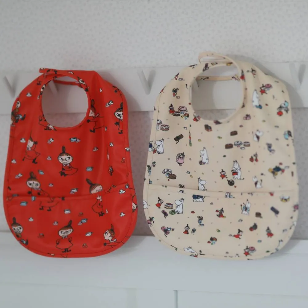 Moomintroll Moomin bavoir bébé beige poche anti-débordement