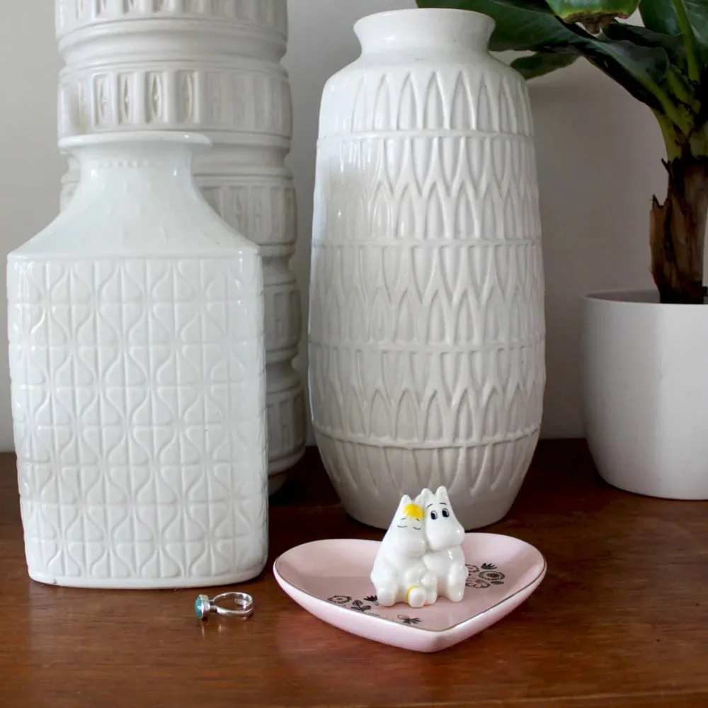 Moomintroll Love vide-poche porcelaine rose cœur