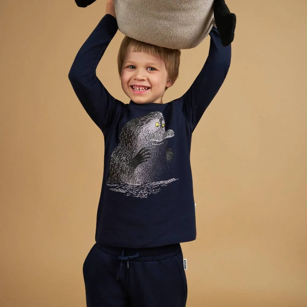 Moomintroll Adventure Chemise enfant bleu foncé coton bio