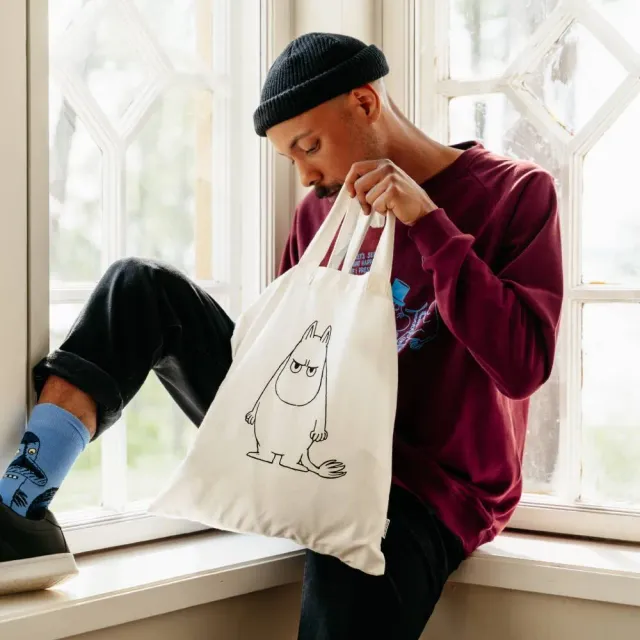 Moomintroll Angry tote bag coton recyclé 37x41 cm