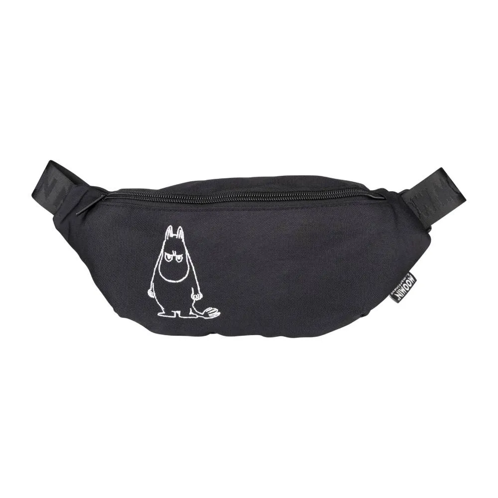 Moomintroll Angry sac banane noir logo 30x15x7 cm