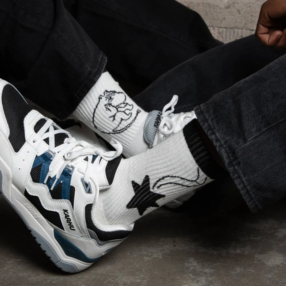 Moomintroll Comet chaussettes rétro coton blanc