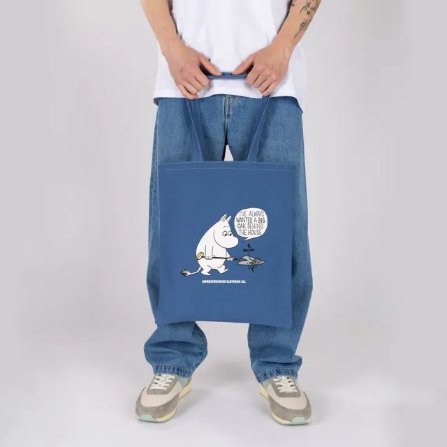 Moomintroll Gardening sac cabas bleu coton 38x42 cm