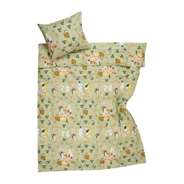 Moomintroll Gift of Love Parure de Lit Verte 150x210 cm