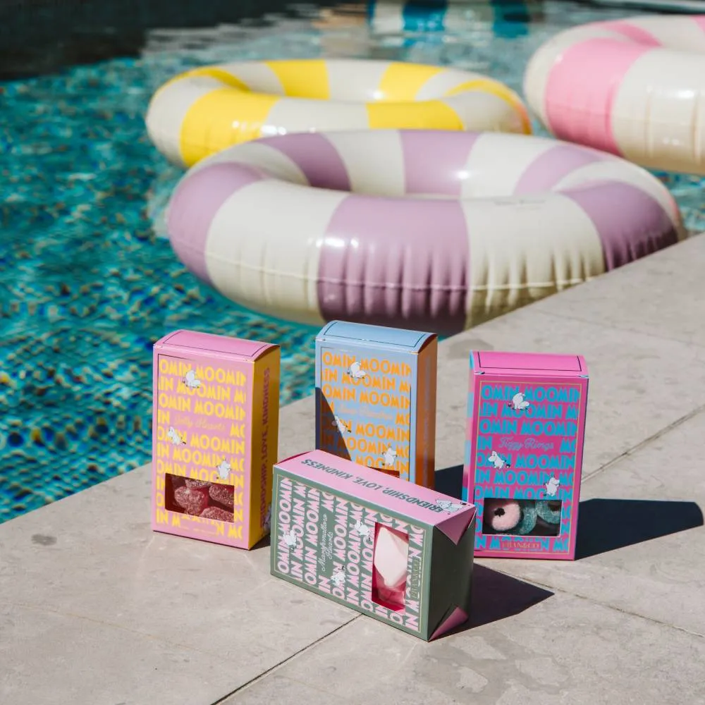 Moomintroll Marshmallow cœurs guimauve vanille 55g