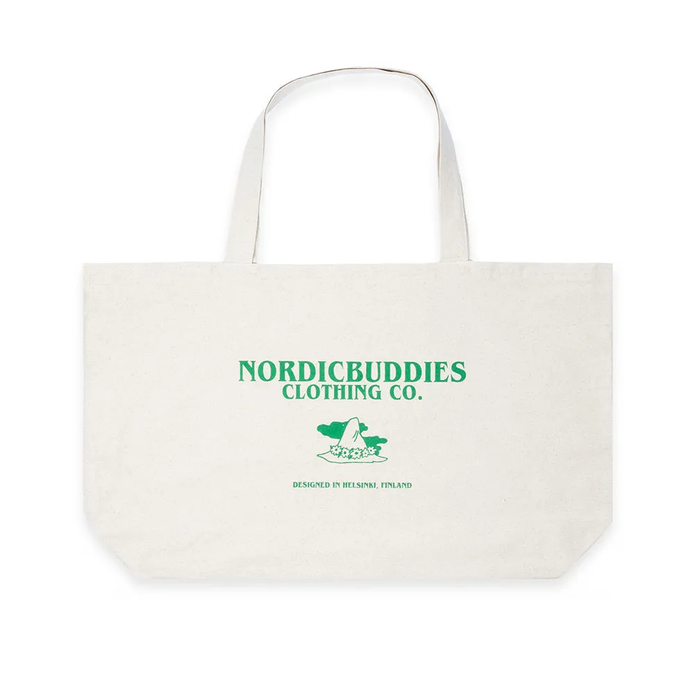 Moomintroll Snufkin tote bag blanc XL coton