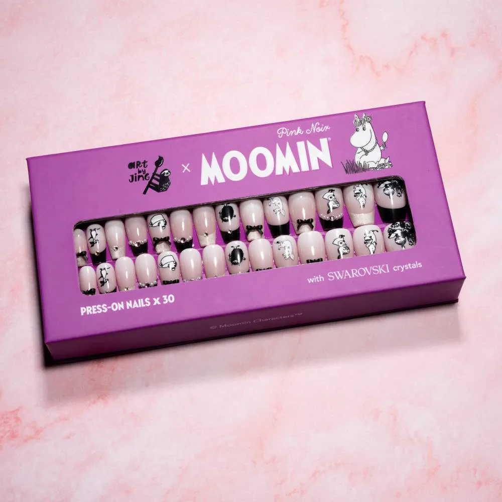Moomintroll Moomin Press-on Nails faux ongles rose 30 pièces