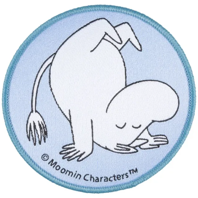 Moomintroll Upside Down patch thermocollant bleu 8 cm polyester