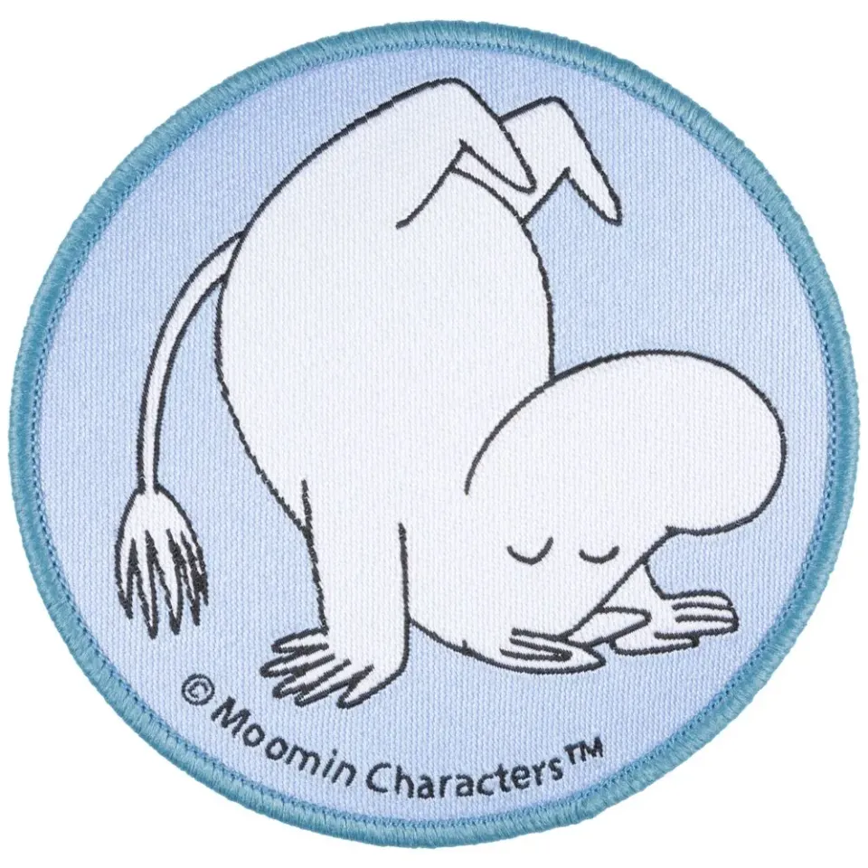 Moomintroll Upside Down patch thermocollant bleu 8 cm polyester