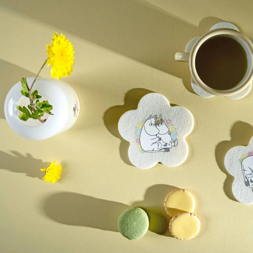 Moomintroll Flowers mug émail blanc