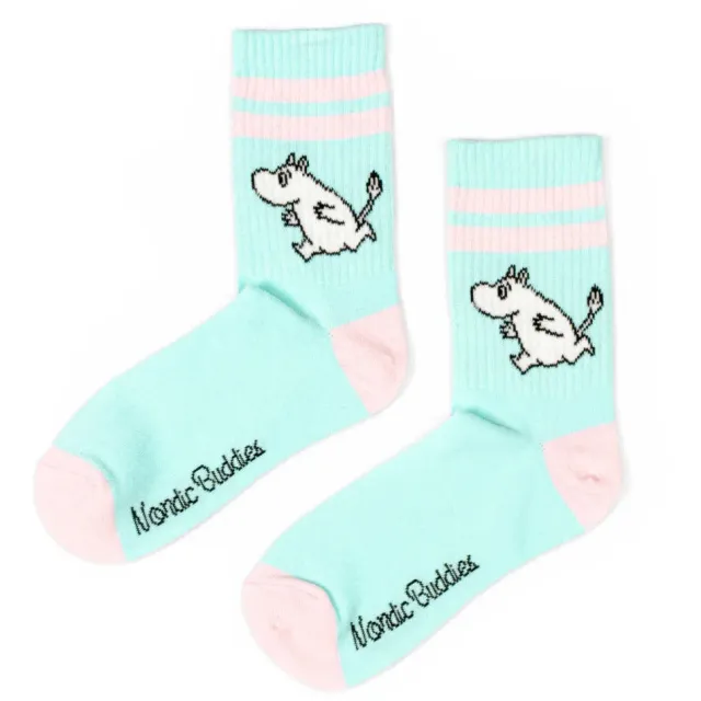 Moomintroll Running Retro chaussettes bleu rose 36-42 coton