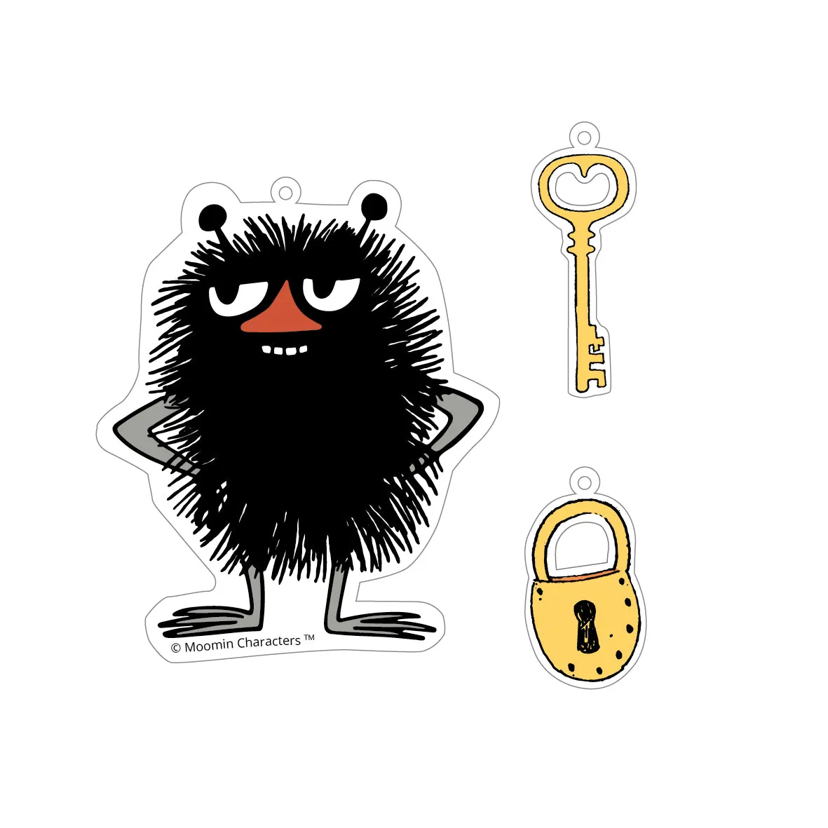 Moomintroll Stinky Réflecteur Noir Clé Cadenas