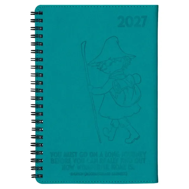 Moomintroll Snufkin agenda 2027 turquoise maxi 14x19,5 cm