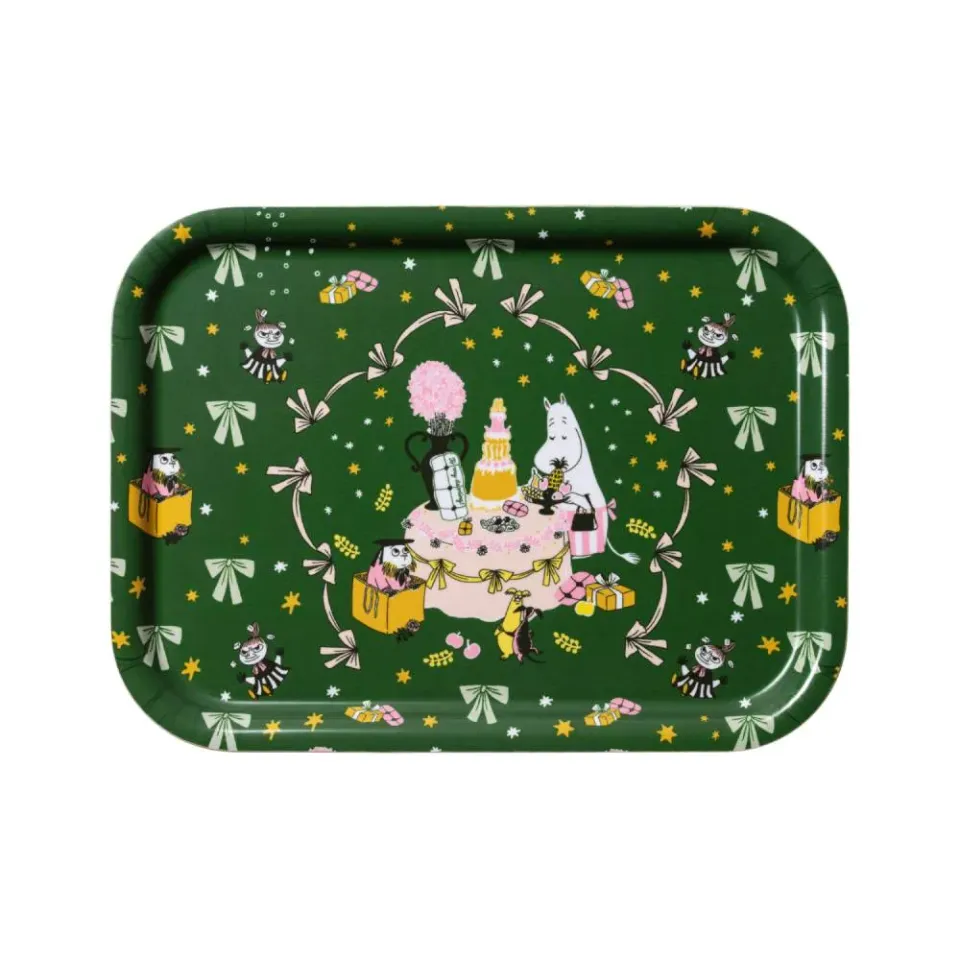 Moomintroll Gift of Love plateau vert 27x20 cm
