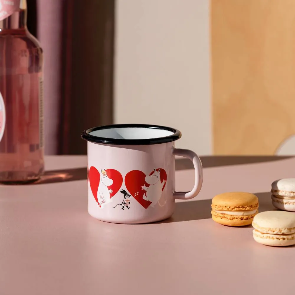 Moomintroll Heart mug émail amour