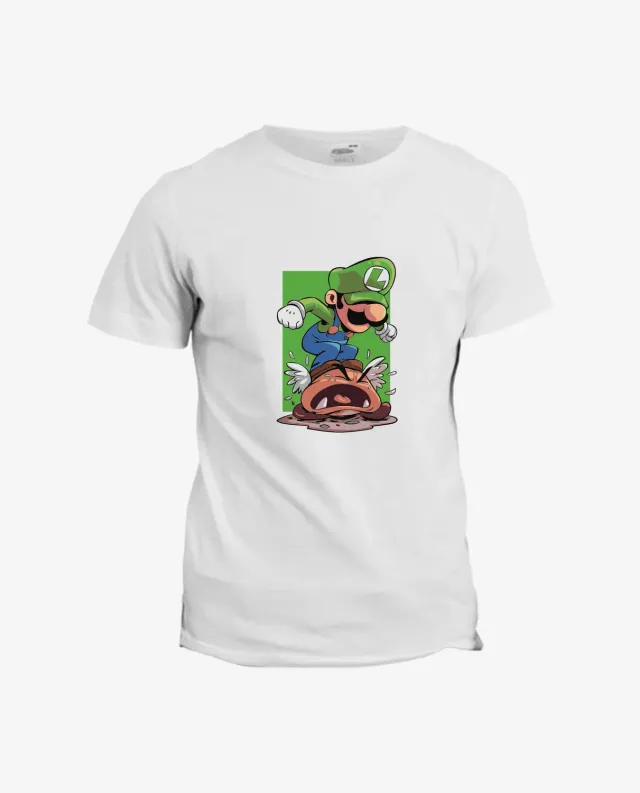 Pixgoodies Mario Luigi adore écraser des Goomba t-shirt