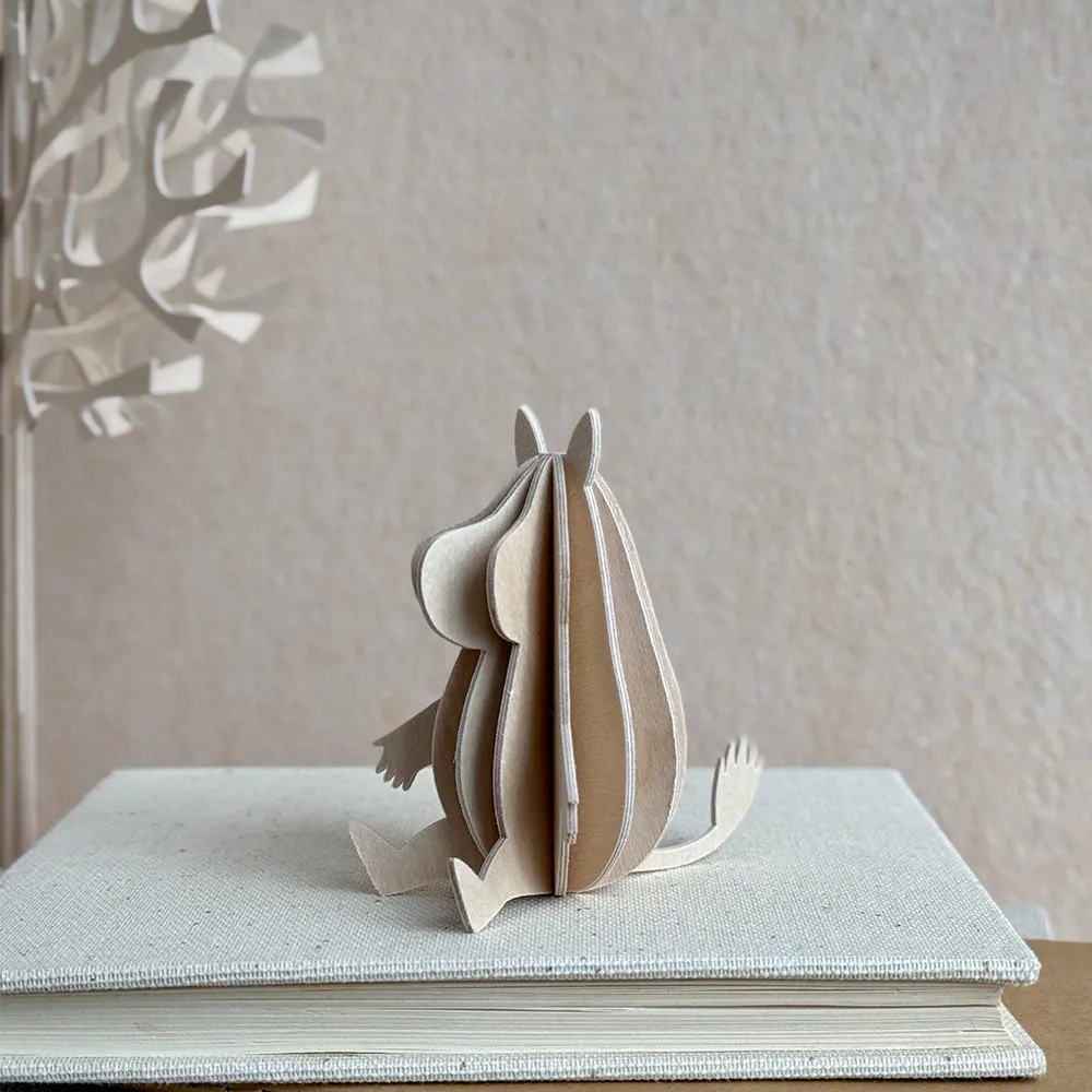 Moomintroll figurine bois bouleau déco