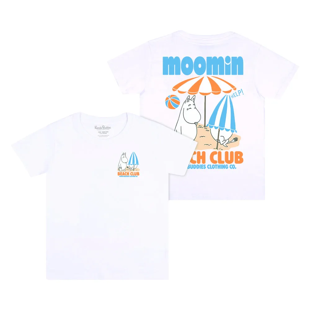 Moomintroll Kids T-Shirt blanc coton plage
