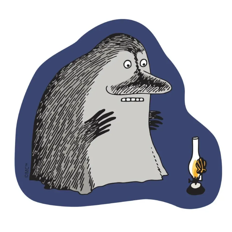 Moomintroll La Groke Autocollant Vinyle 9 cm bleu