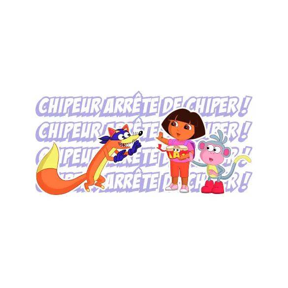 Pixgoodies Dora Chipeur t-shirt coton enfant