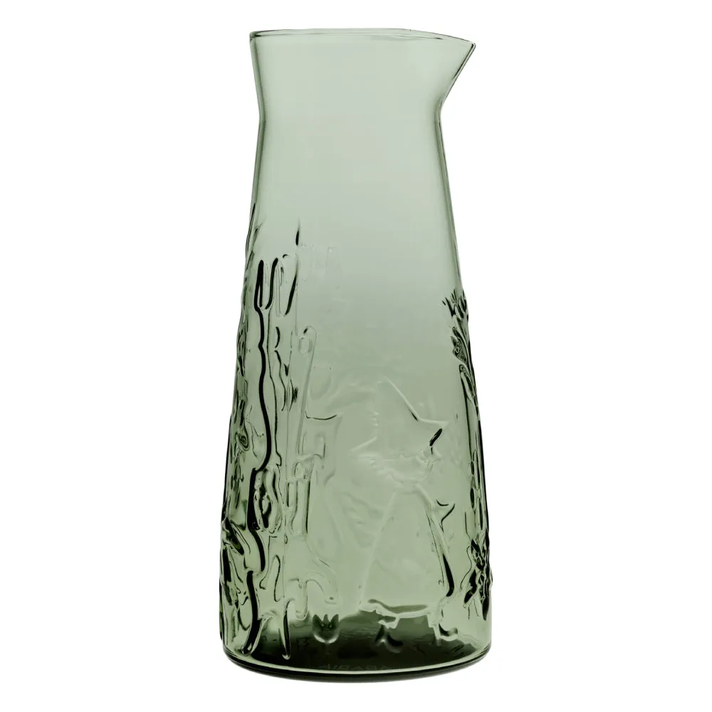 Moomintroll Mystical Forest carafe en verre 100 cl verte soufflée