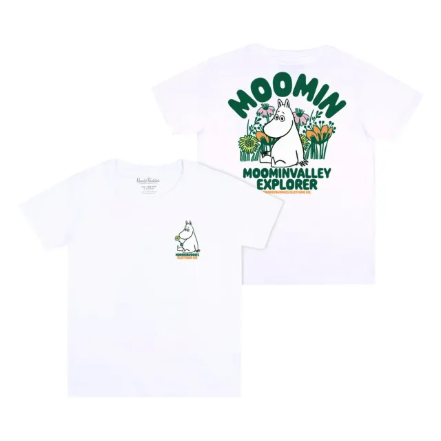 Moomintroll Flowers t-shirt enfant blanc coton