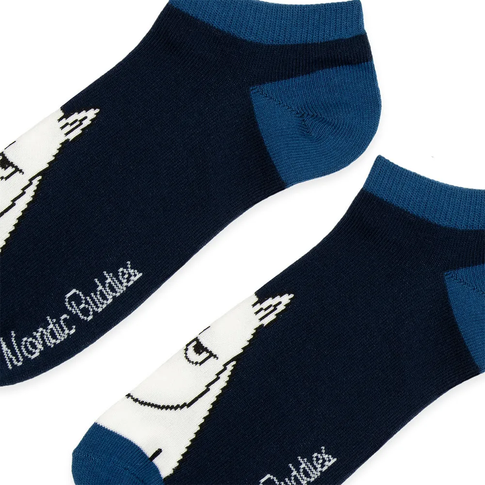 Moomintroll Angry chaussettes basses noires 40-45 coton