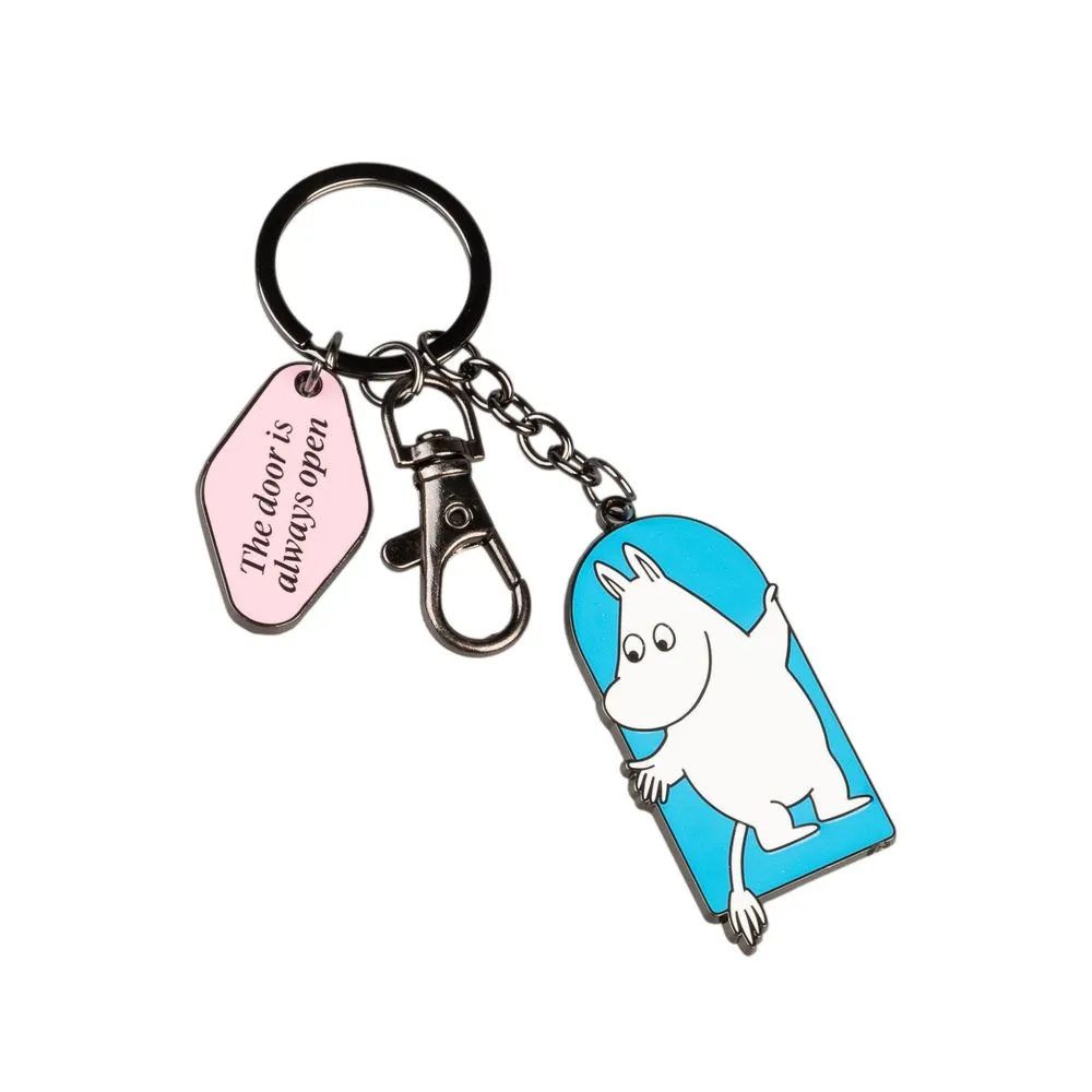 Moomintroll porte-clés bleu The door is always open 7 cm