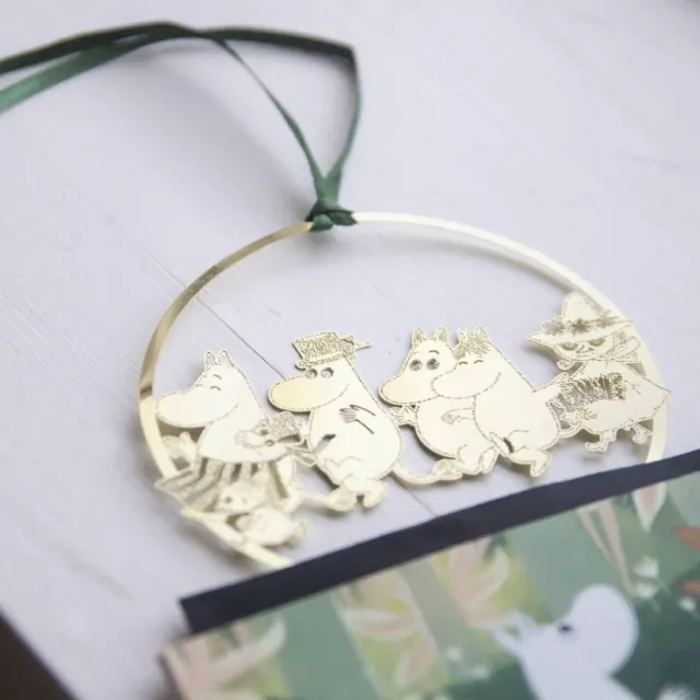 Moomintroll Moomin Family décoration à suspendre doré 8 cm