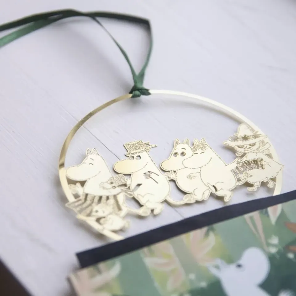 Moomintroll Moomin Family décoration à suspendre doré 8 cm