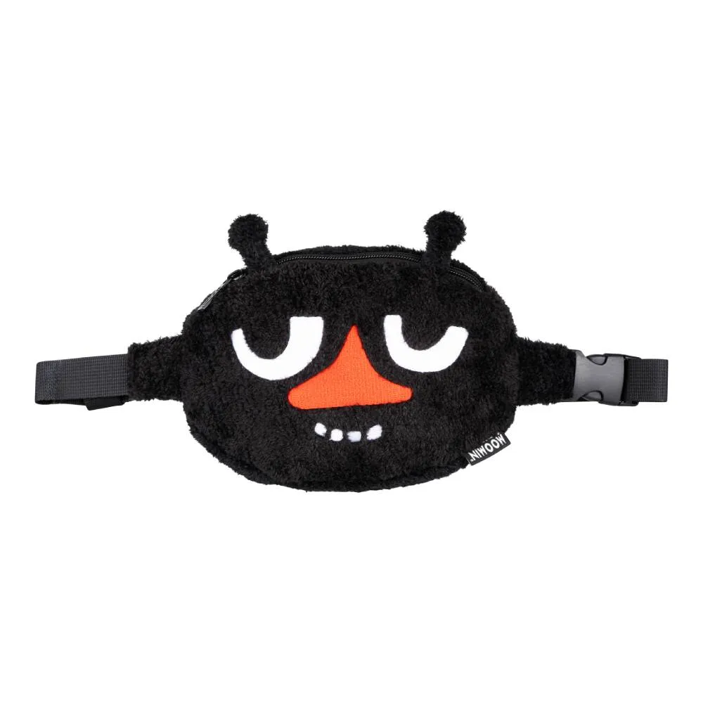 Moomintroll Stinky sac banane noir 19cm fourrure