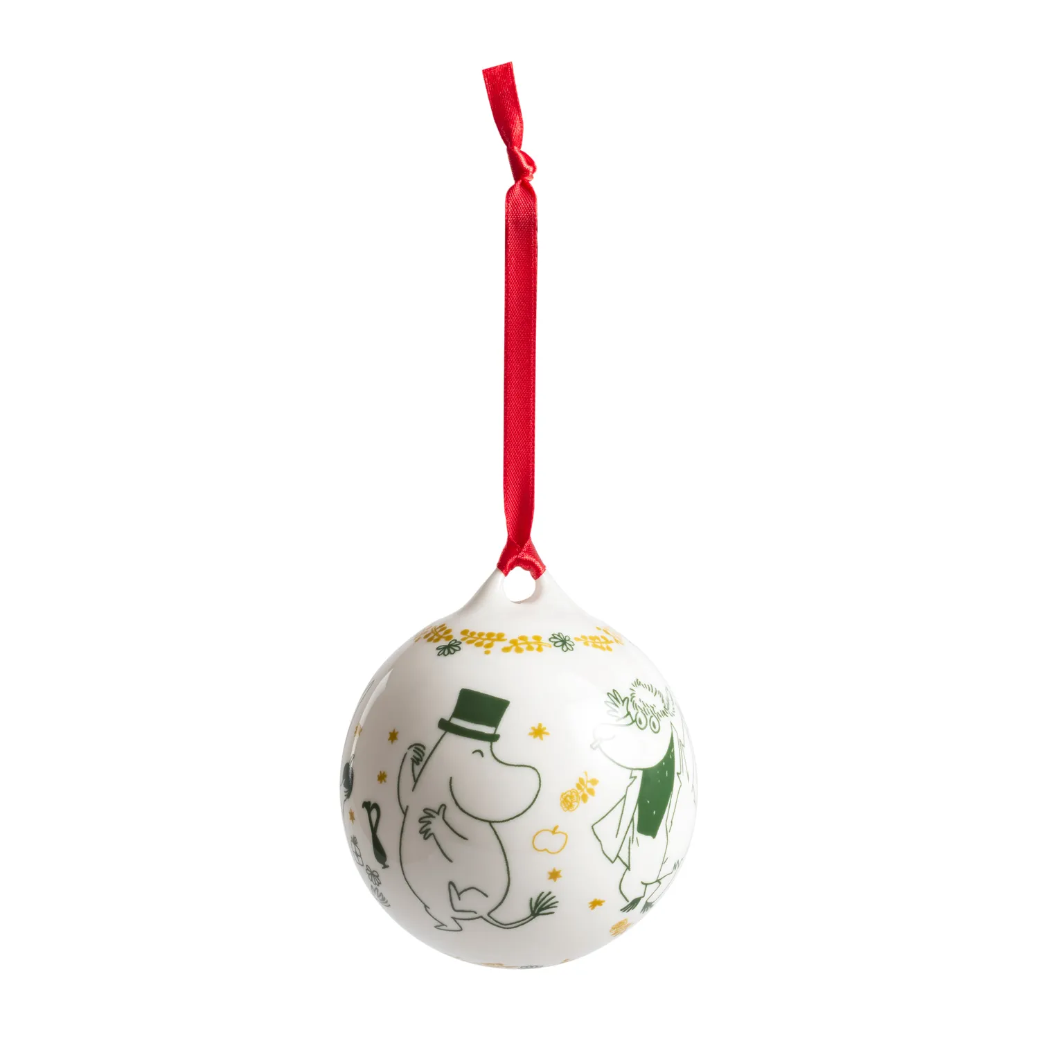 Moomintroll Gift of Love boule Noël 2026 8 cm verte