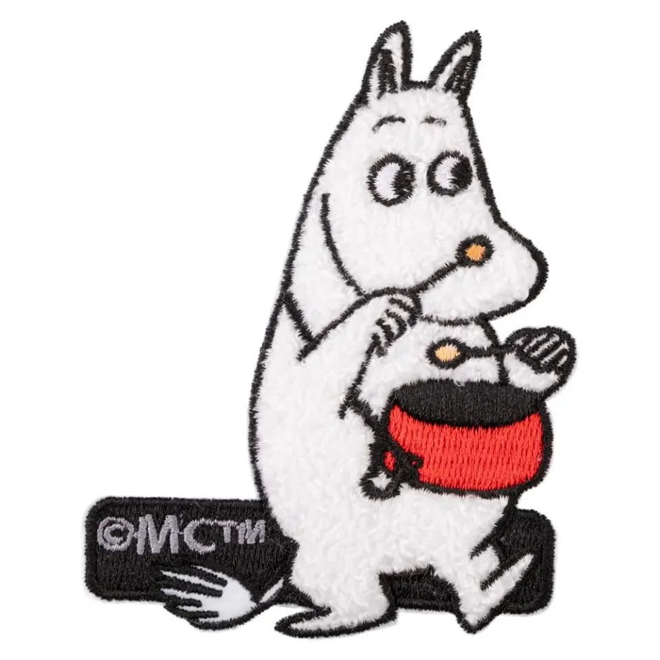 Moomintroll Drummer patch thermocollant blanc brodé