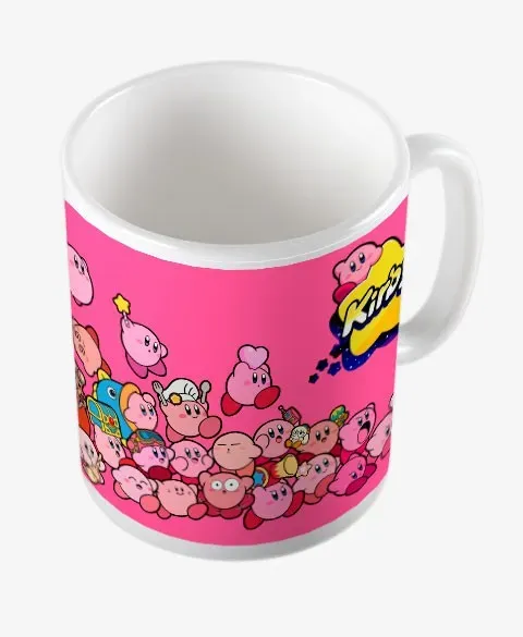 Pixgoodies Kirby 30 ans mug céramique boule rose