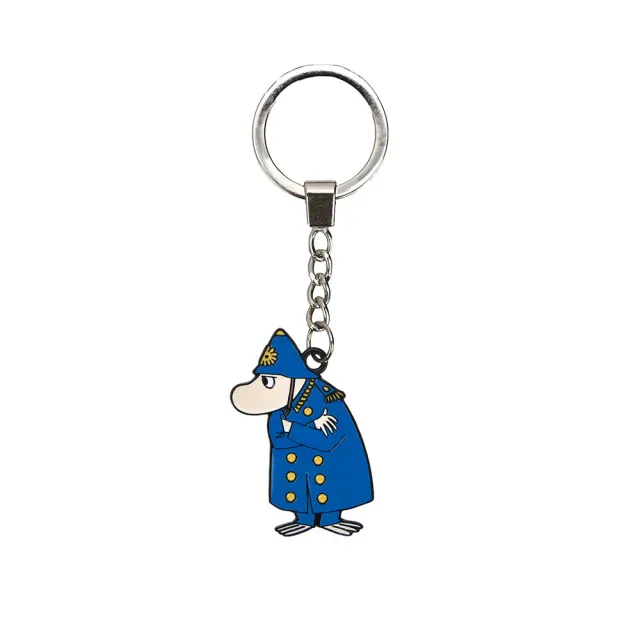 Moomintroll The Constable porte-clés métal bleu 6 cm