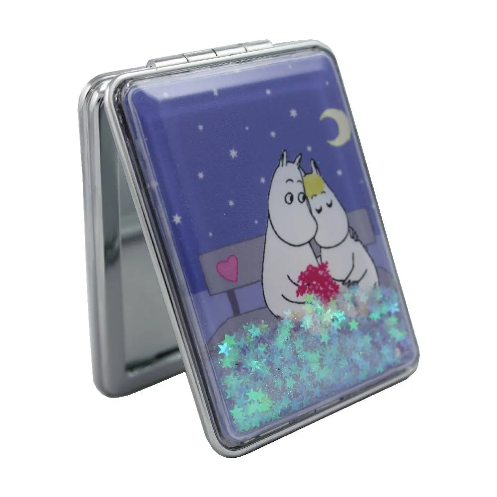 Moomintroll Snorkmaiden boîte miroir paillettes 8 cm