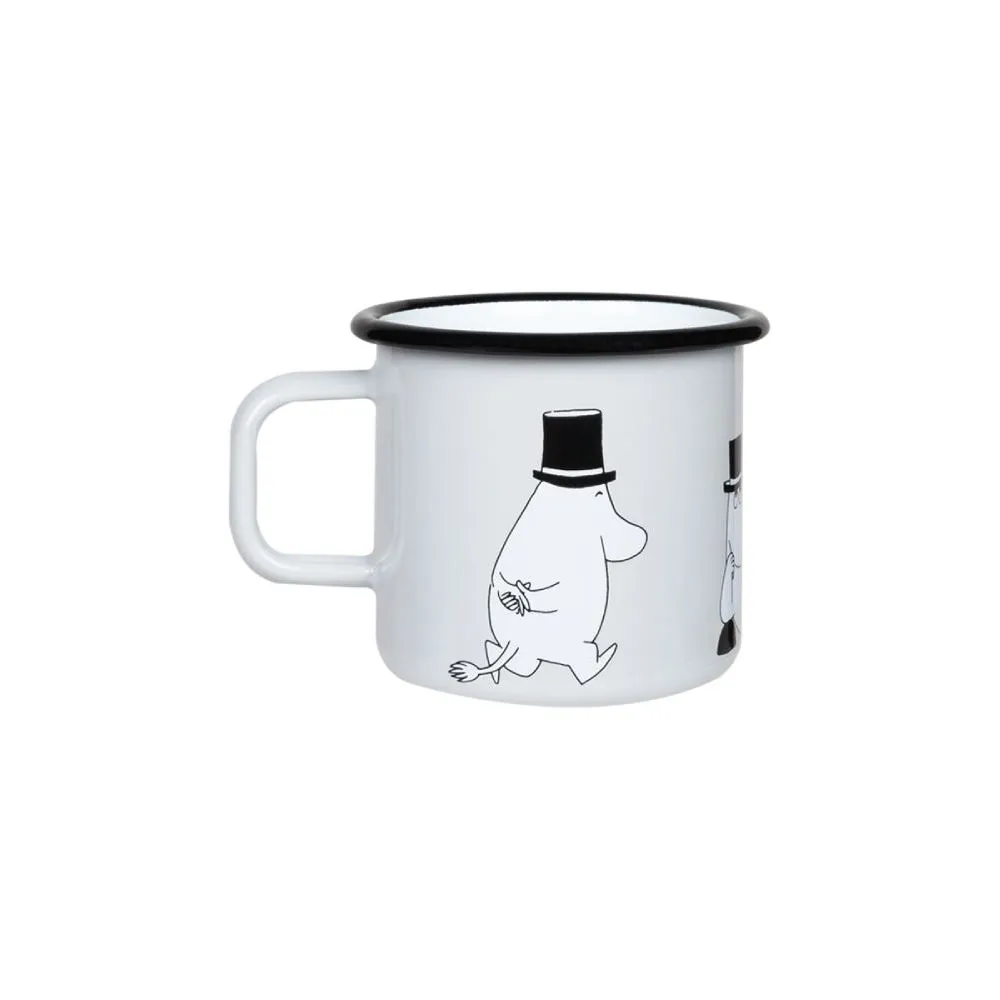 Moomintroll Retro Moominpappa mug émaillé gris 3,7 dl