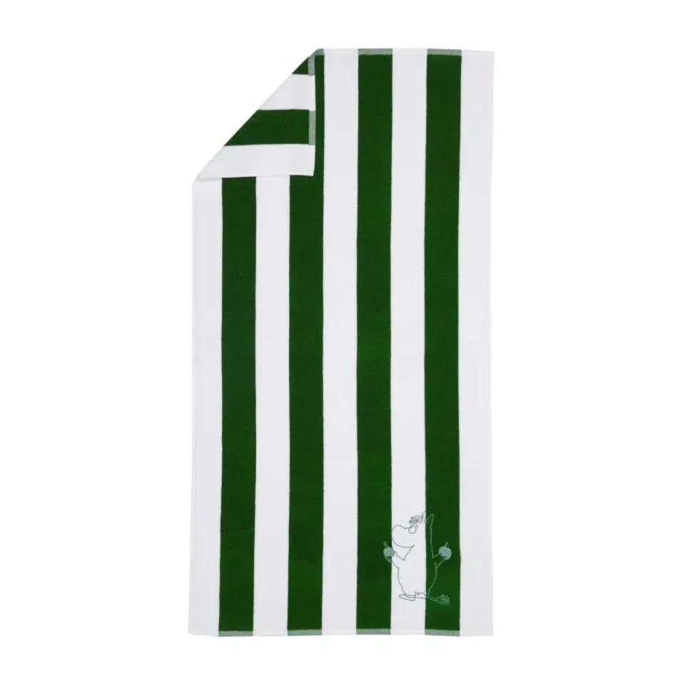 Moomintroll Gift of Love serviette de bain 70x140 verte coton bio