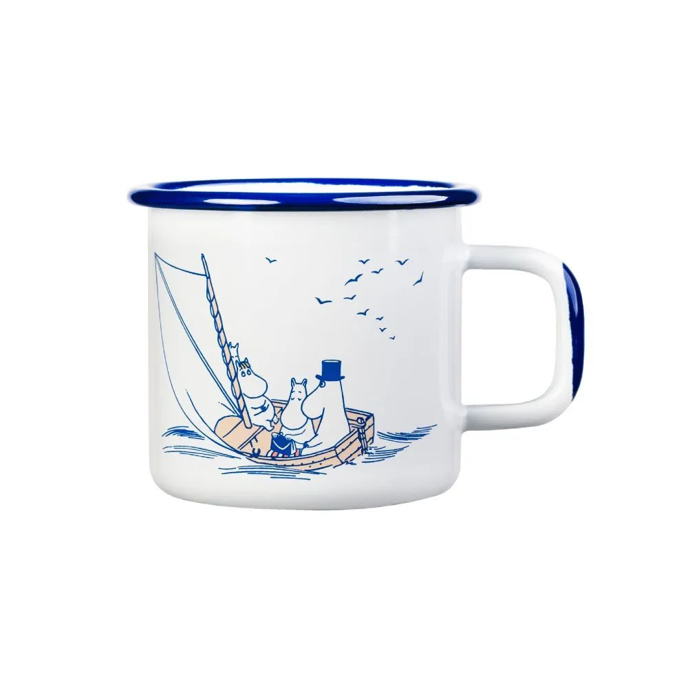 Moomintroll Sailors Mug émaillé famille en mer